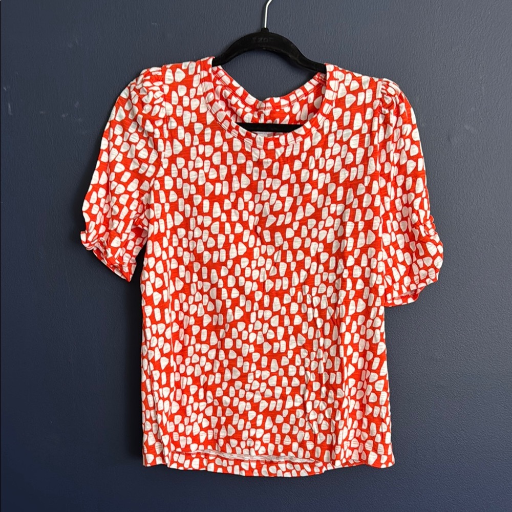 Chico’s Orange and White Women's Top